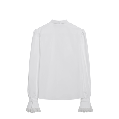 White Cotton Poplin Shirt - Image 2