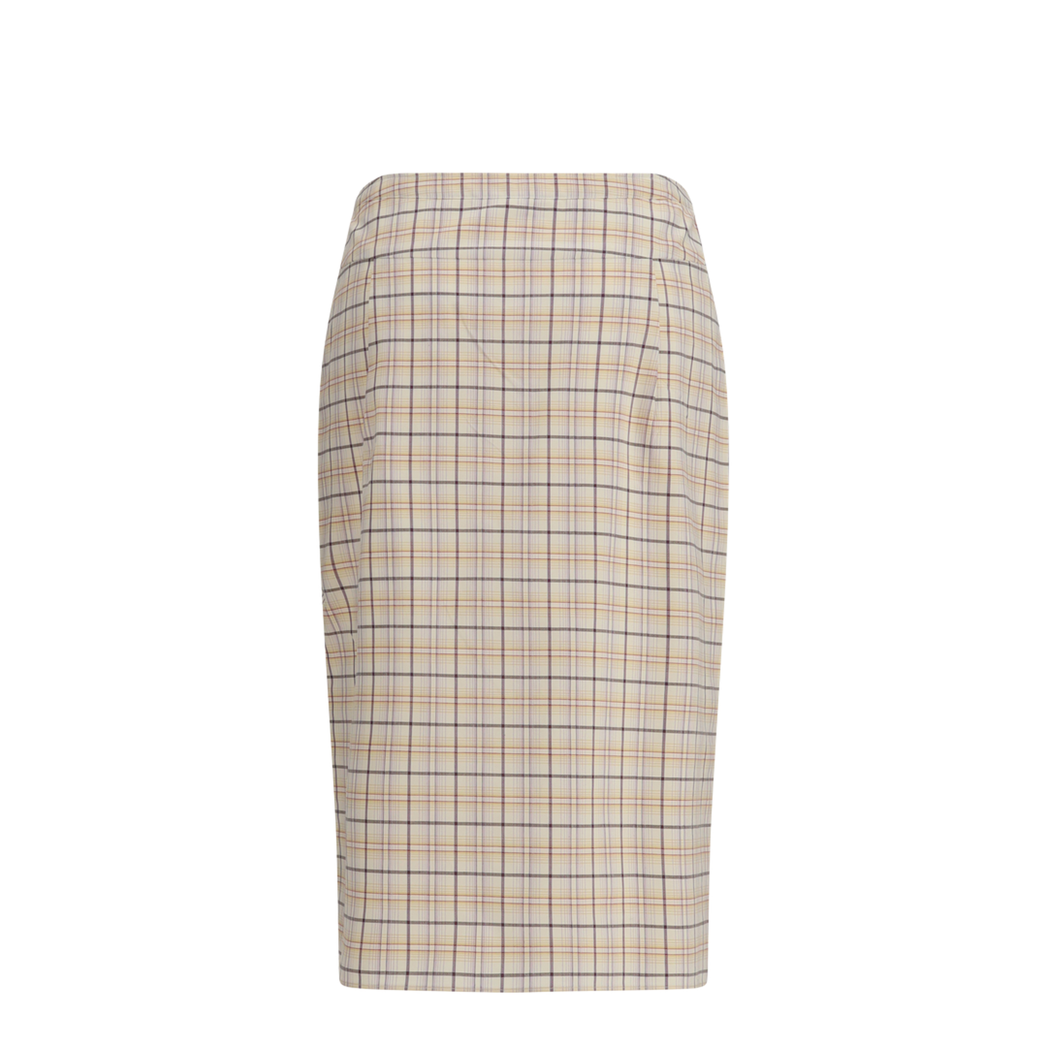 Checked Cotton Poplin Pencil Skirt - Image 2