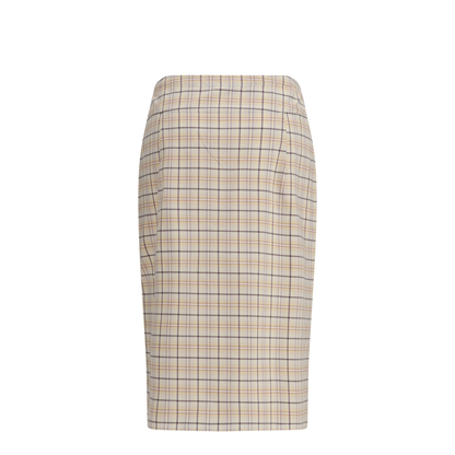 Checked Cotton Poplin Pencil Skirt - Image 2