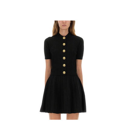 Black Cable Knit Cardigan - Image 1