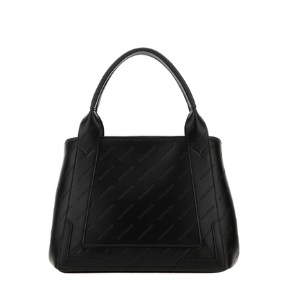 Black Leather Cabas Handbag - Image 1