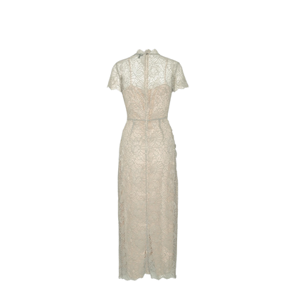 Lace Ruched Midi Dress - Image 2