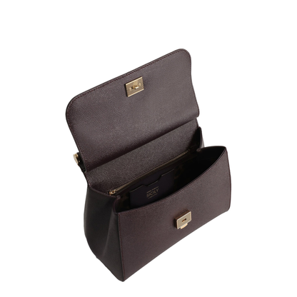 Sicily Large Calfskin Handbag - Bordeaux - Image 6