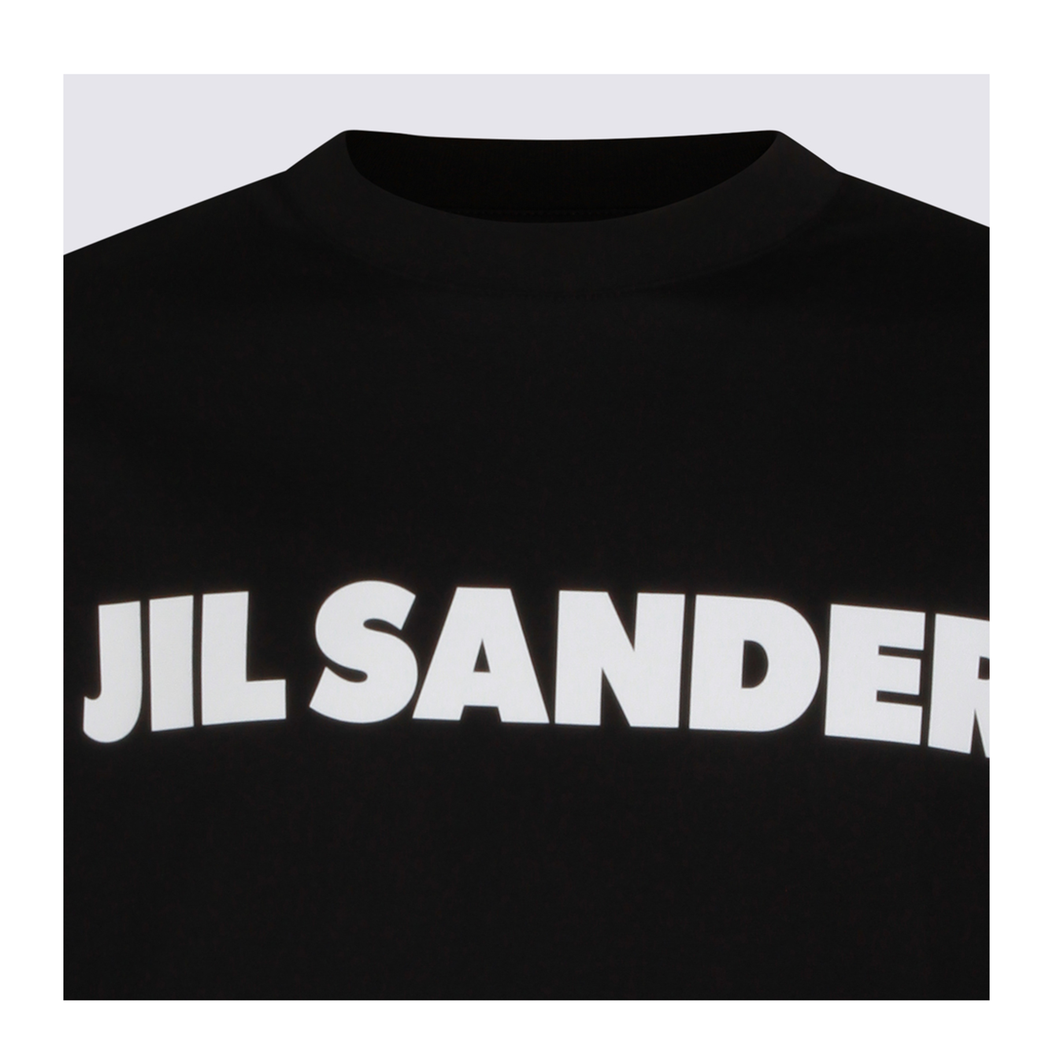 Men's Logo Letter Cotton T-Shirt Black - Image 6