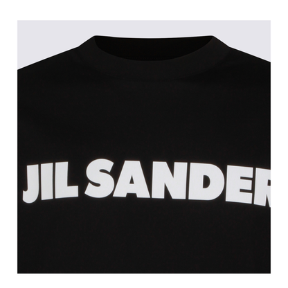 Men's Logo Letter Cotton T-Shirt Black - Image 6