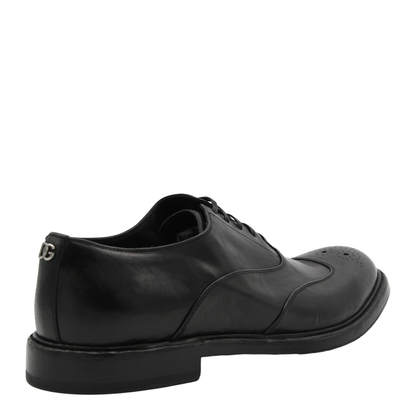 Washed Black Calfskin Lace-Up Shoe - Image 6