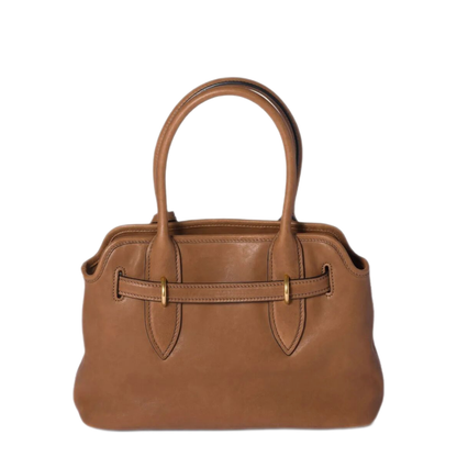 Aventure Medium Nappa Leather Handbag - Oak - Image 5
