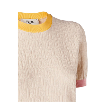 Ecrù Polo T-Shirt With Jacquard - Image 2