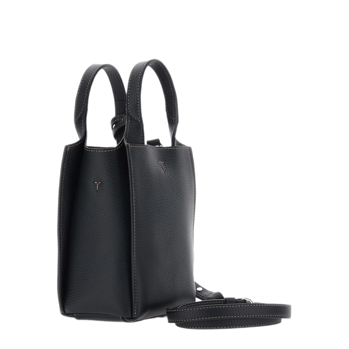 Micro Leather UNI Calf Leather Handbag - Black - Image 3