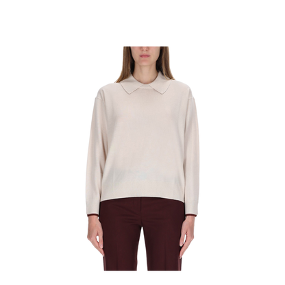 Knitted Collar Sweater - Image 1