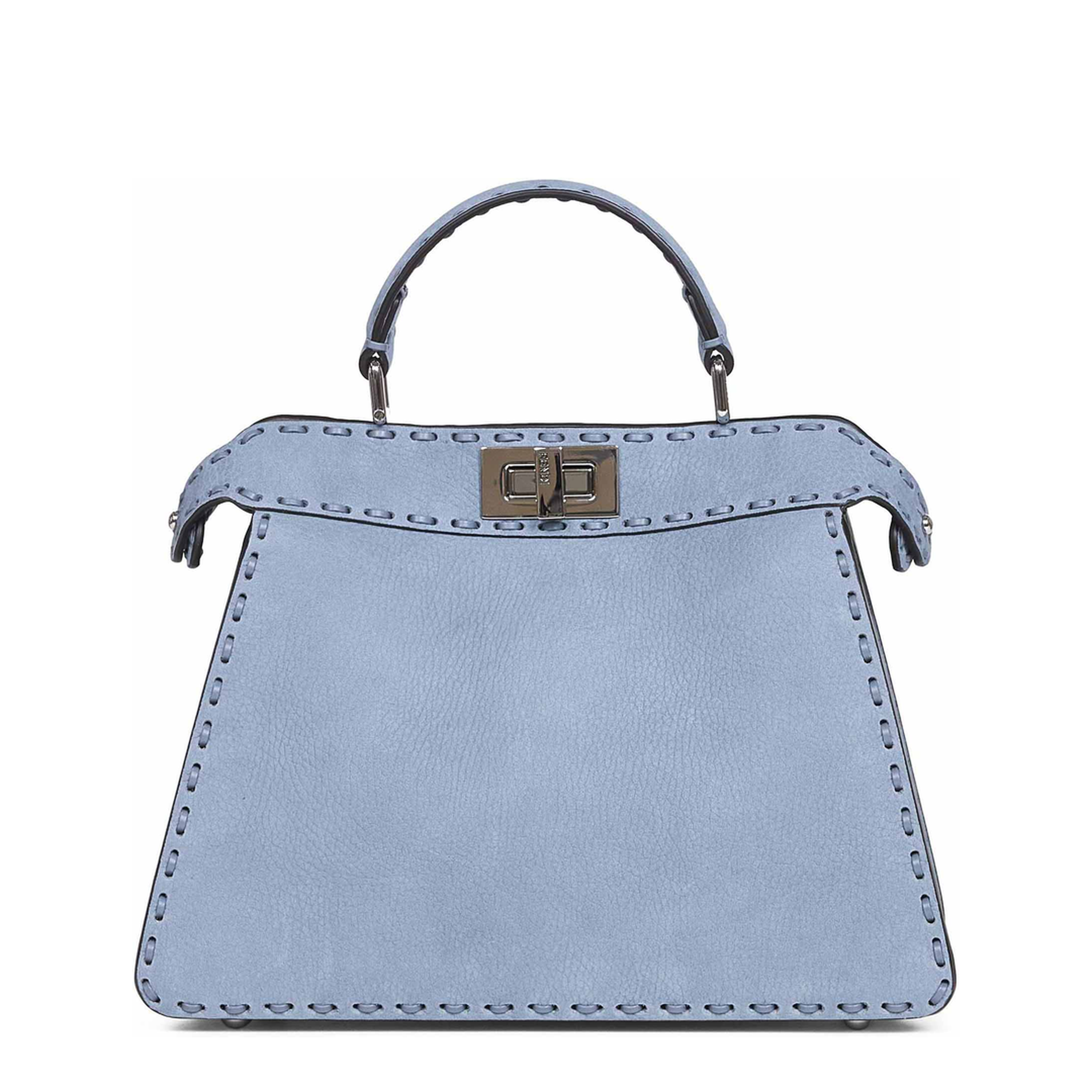 Peekaboo ISeeU Small Calfskin Tote - Mercury Blue - Image 1