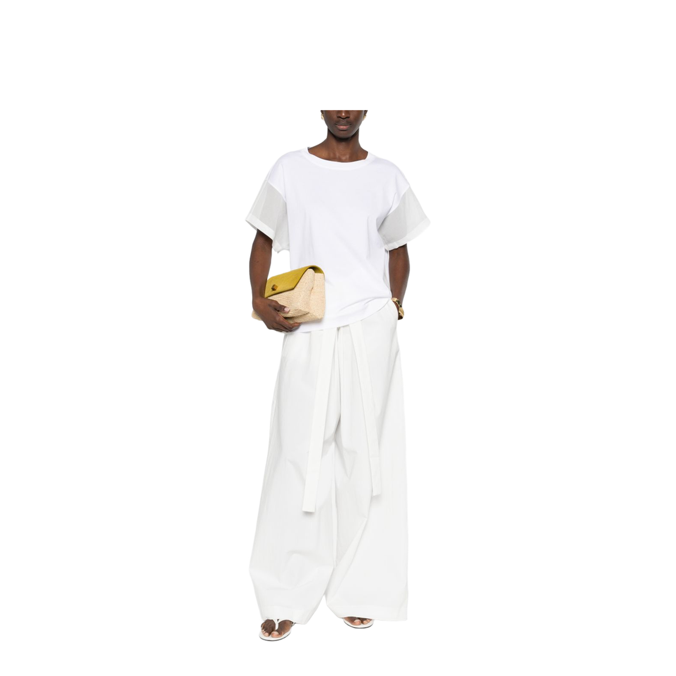 Sheer-Panel T-Shirt White - Image 4
