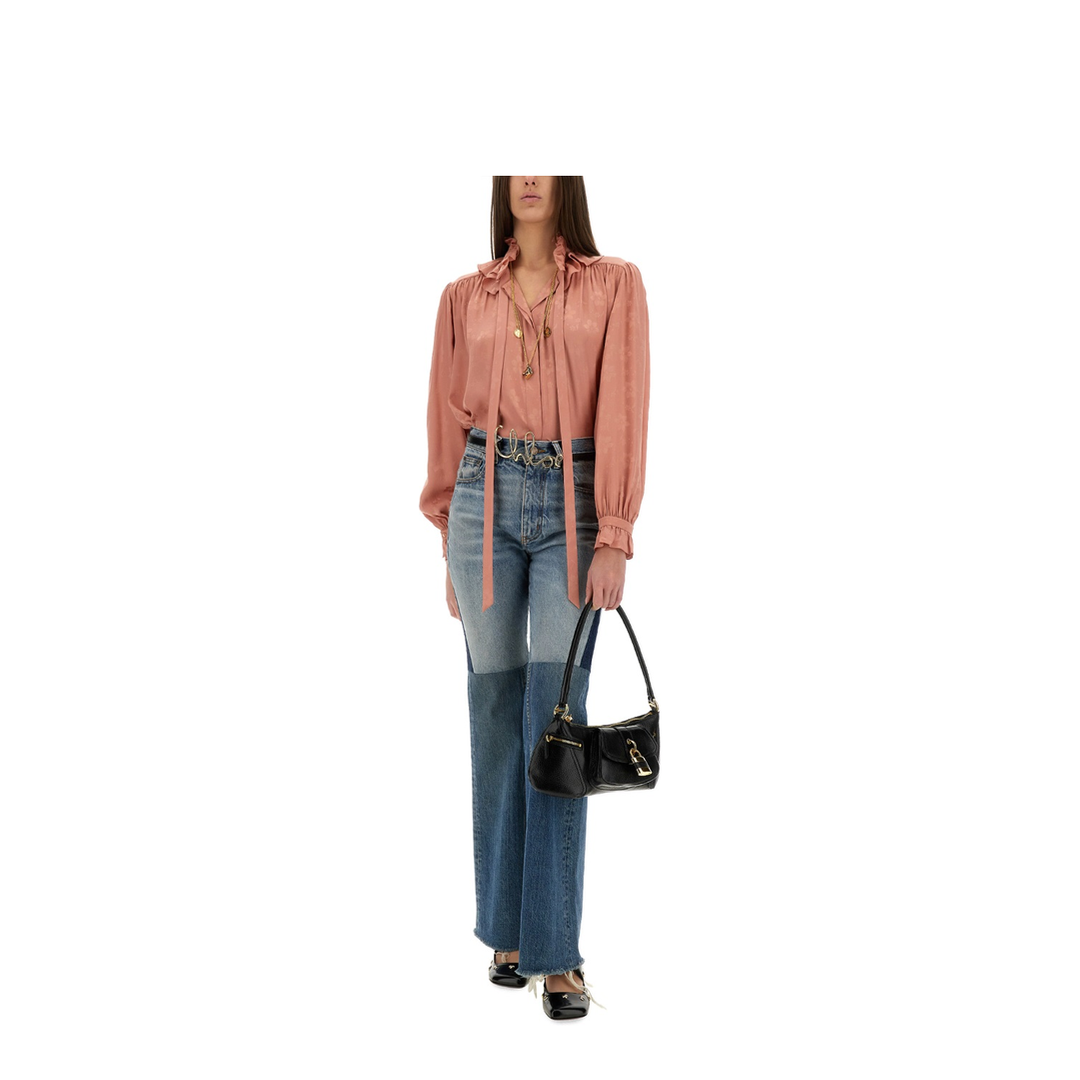 Fluid Silk Jacquard Blouse - Image 2