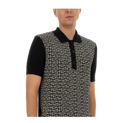 Monogram Polo Shirt Black - Image 2