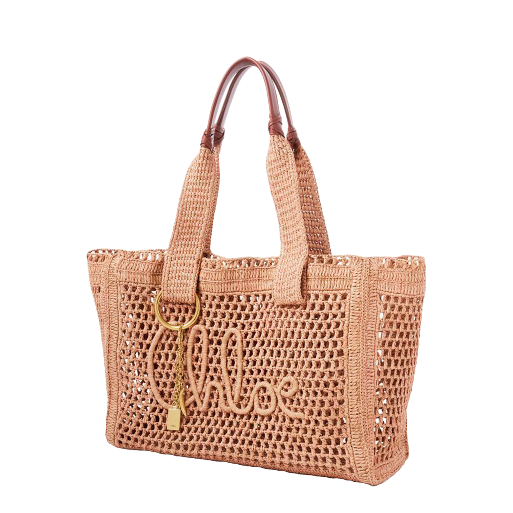 East-West Summer Banana Raffia Tote Bag - Image 3