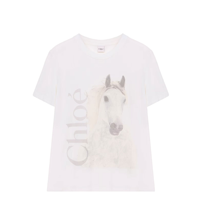 Faded Horse-Print Cotton Jersey T-Shirt - Image 1