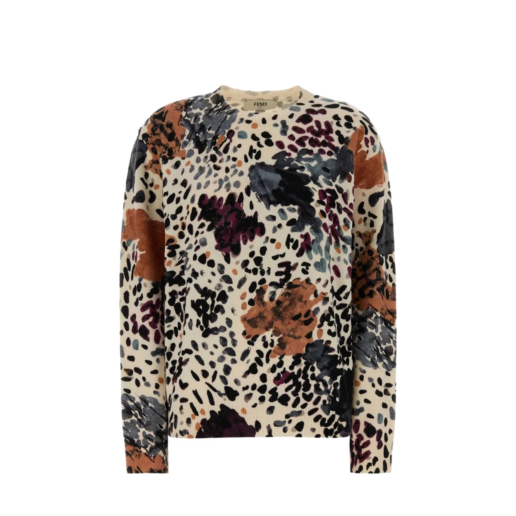 Wool and Cashmere Falena-Print Pullover - Image 1