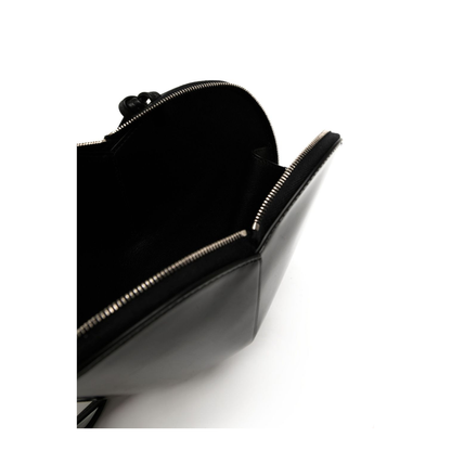 Le Cœur Calfskin Crossbody Bag - Black - Image 4