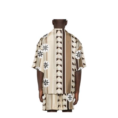 Short Sleeve Shirt in Silk Multicolor - Image 2