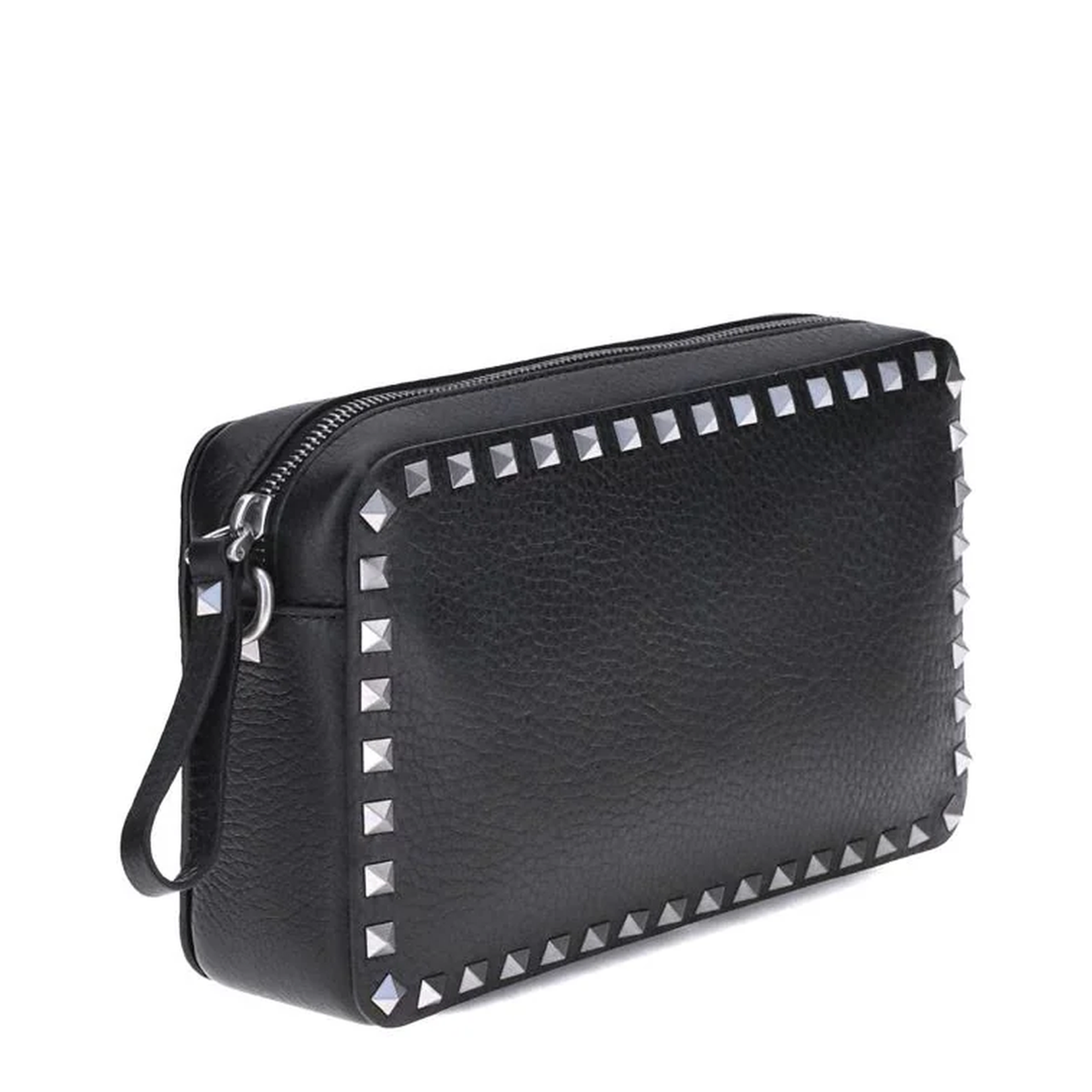 Grained Leather Rockstud Shoulder Bag - Image 2