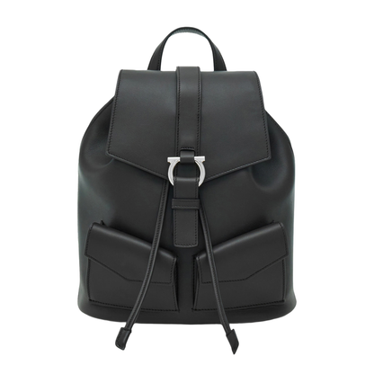 Hug Buckle Calfskin Backpack - Nero - Image 1