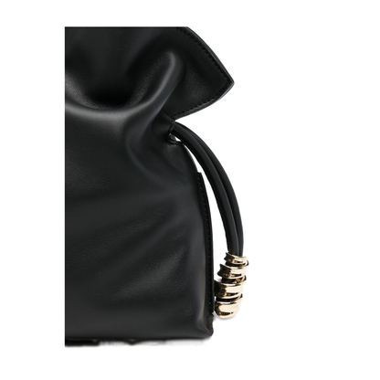 Flamenco Mini Nappa Calfskin Clutch - Black - Image 4