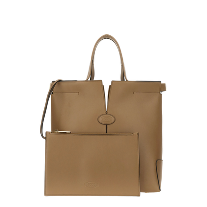 Tod’s Di Bag Folio Small Leather Shopping Bag - Cappuccino - Image 6
