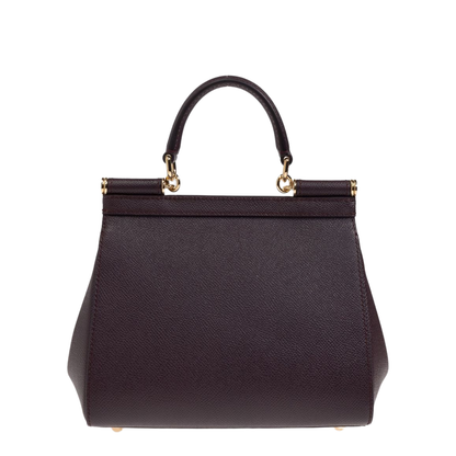 Sicily Small Calfskin Handbag - Bordeaux - Image 6