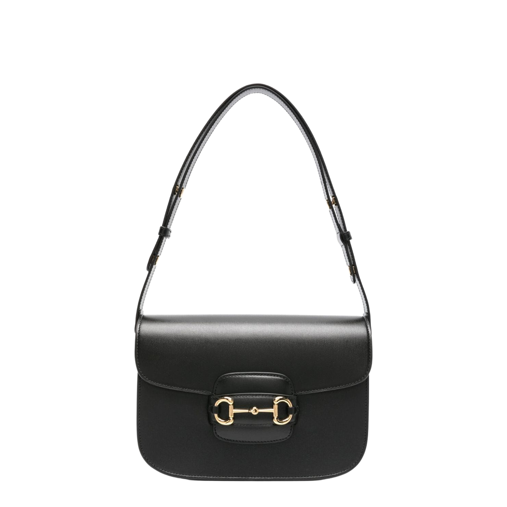 Horsebit 1955 Medium Leather Shoulder Bags - Black - Image 1