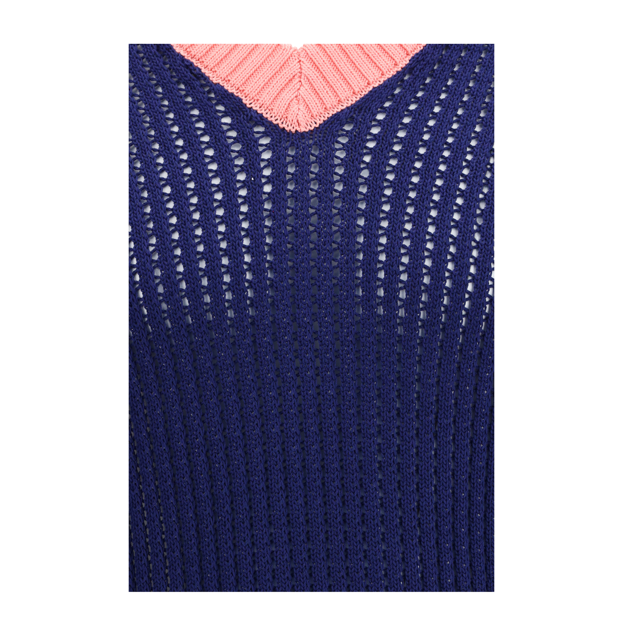 Ribbed V-neck Sweater with FF Motif - Image 3