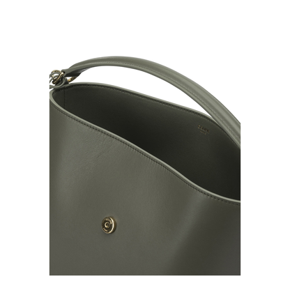 Louise Medium Calfskin Bucket Bag - Golden Khaki - Image 5
