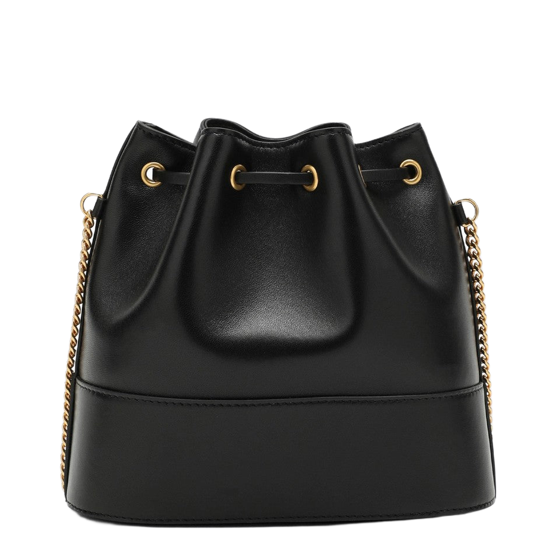 Mini Drawstring Vlogo Signature Nappa Antique Brass Logo - Image 2