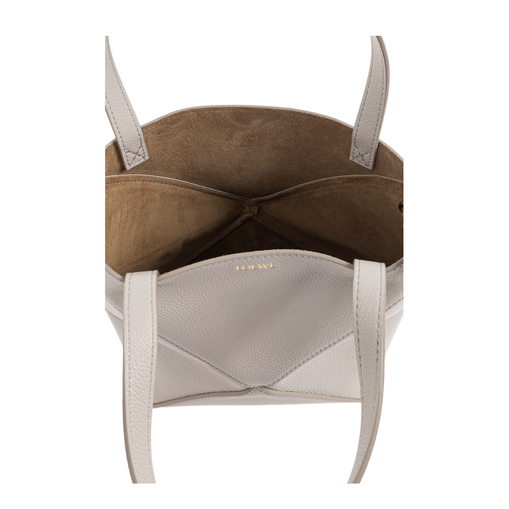 Puzzle Fold Mini Handbag Light Grey - Image 5