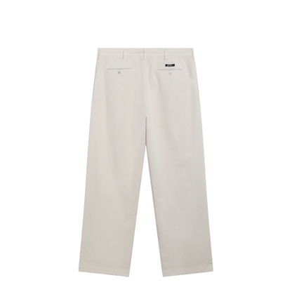Sand-colored cotton trousers - Image 2