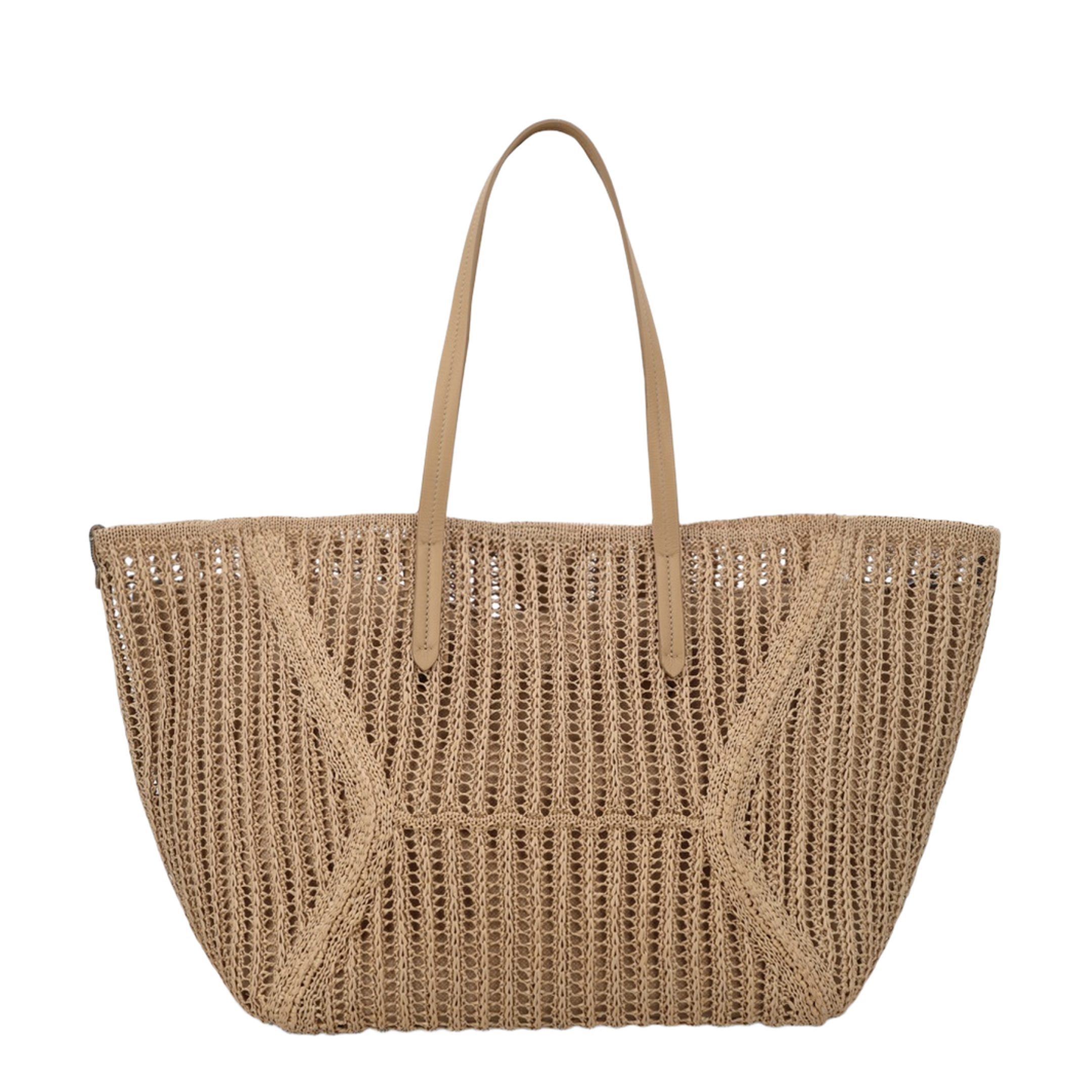 BC Duo Raffia Tote - Beige - Image 1