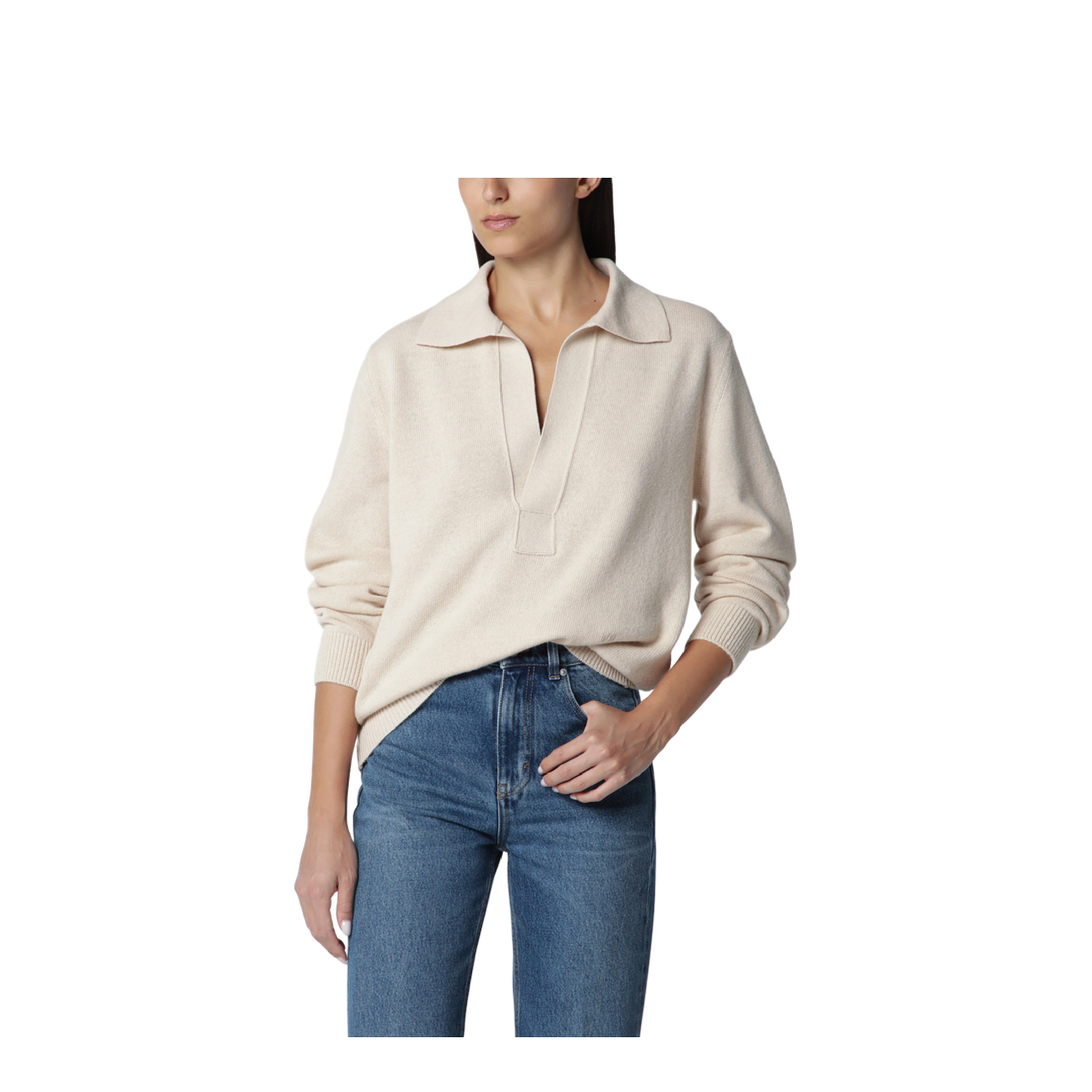Genevieve Sweater in Elderflower Cashmere Blend - Image 1