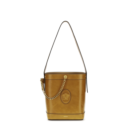 Small Leather Pivot Bucket Bag - Image 1