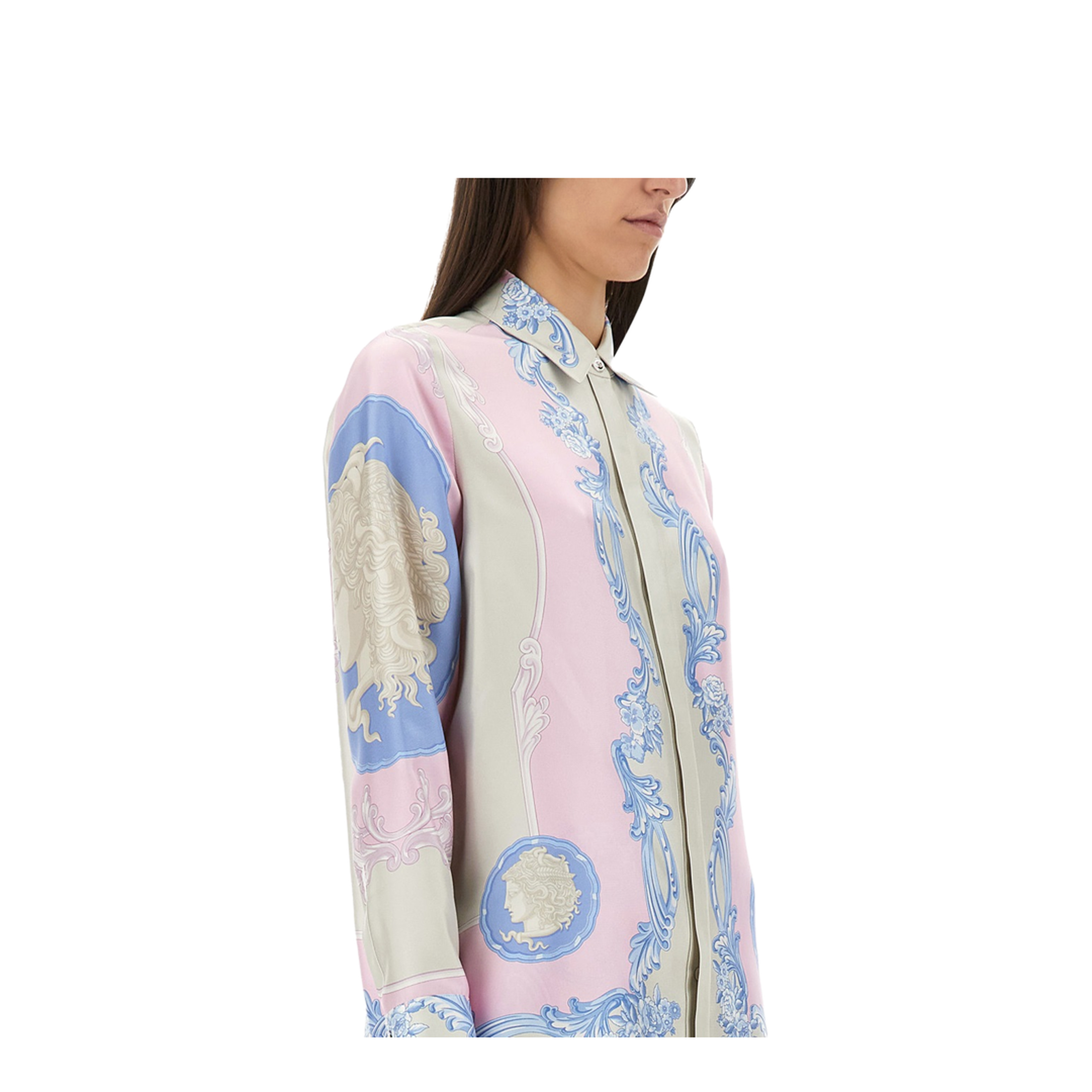 Pink Silk Shirt In Neutral - Image 4
