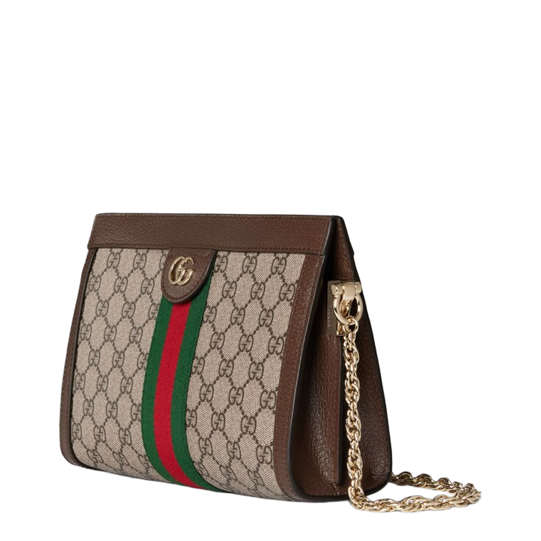 Ophidia Medium Shoulder Bag in Beige and Brown GG Fabric - Image 2