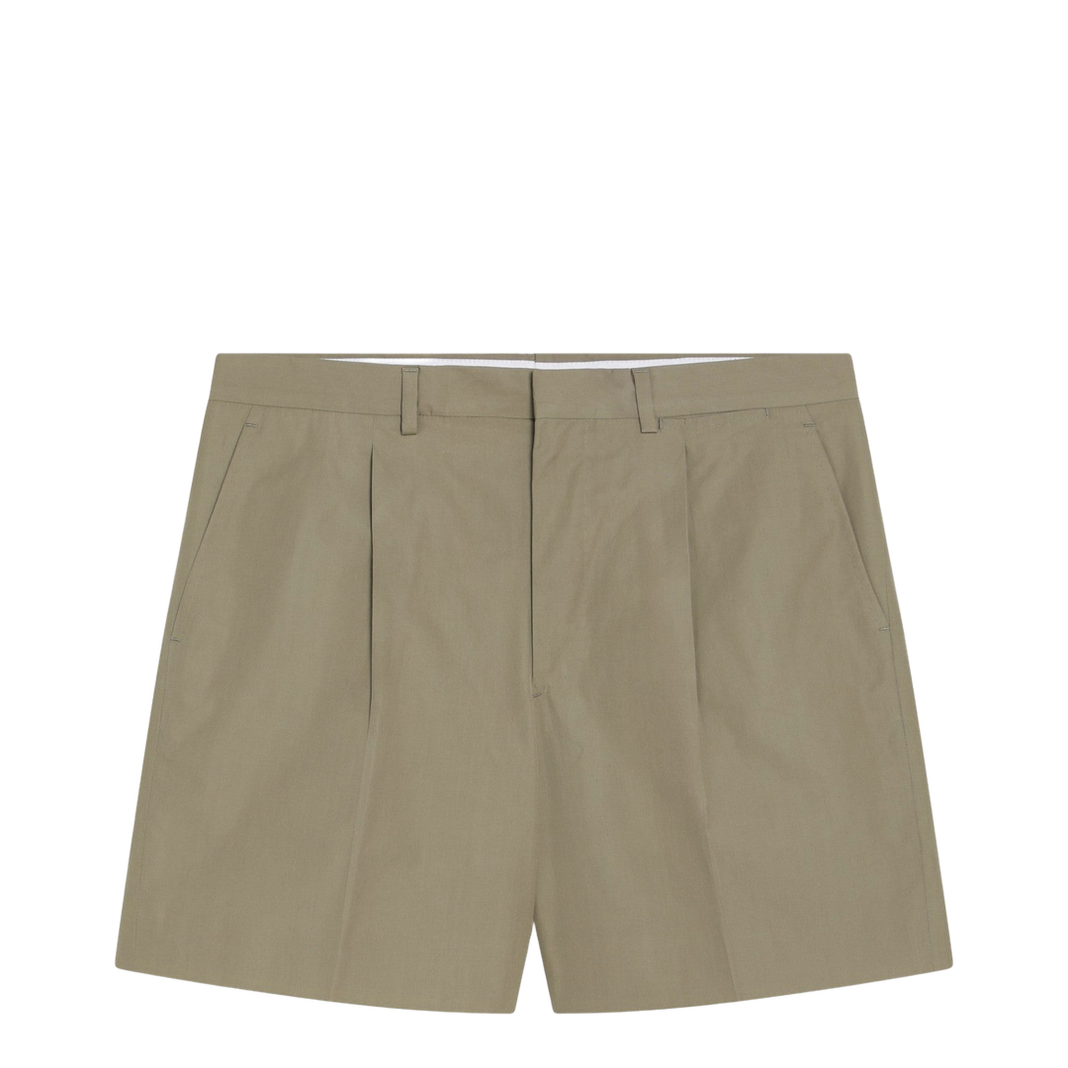 Putty-colored cotton bermuda shorts - Image 1