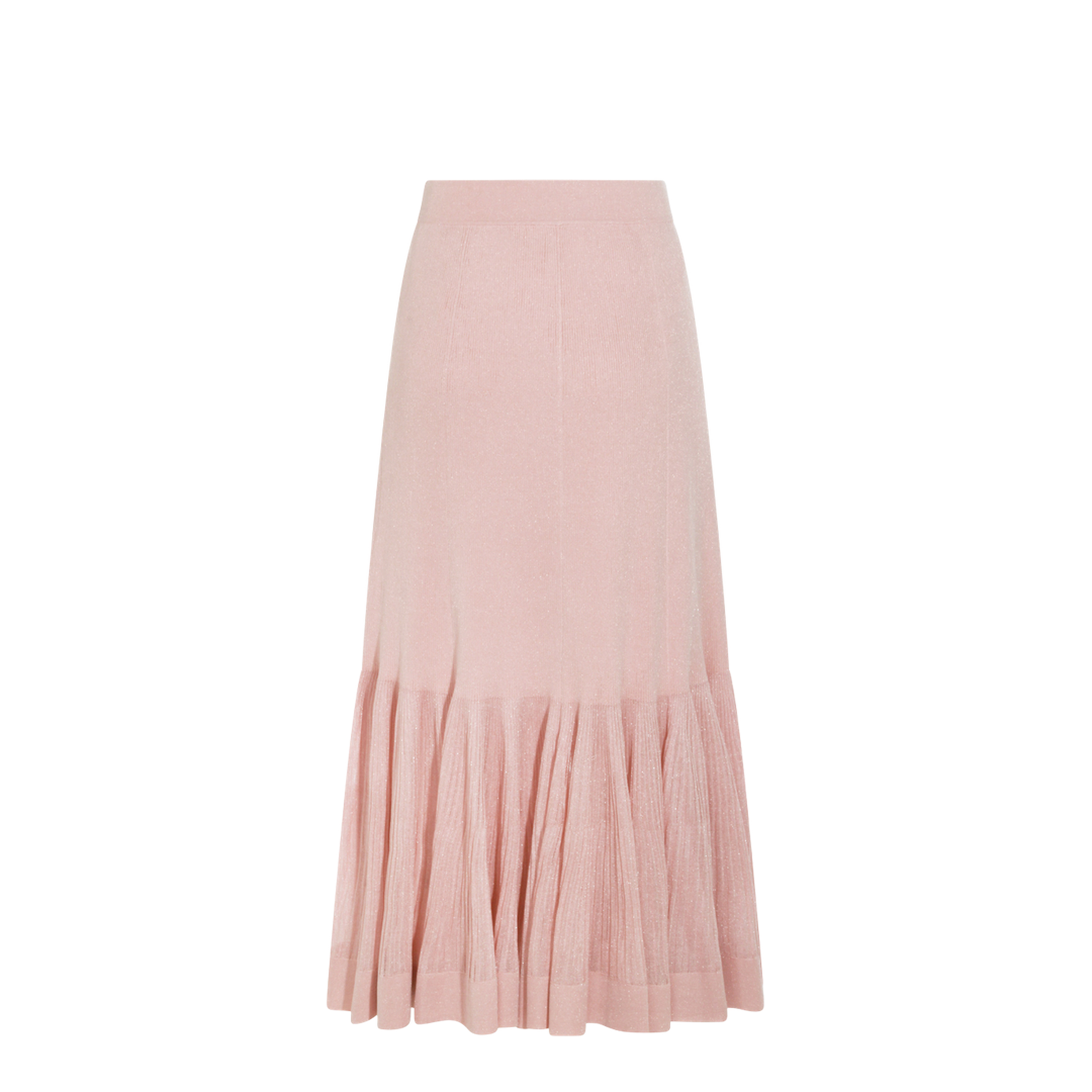 Luna Pleated Frill Skirt - Dusty Pink - Image 3