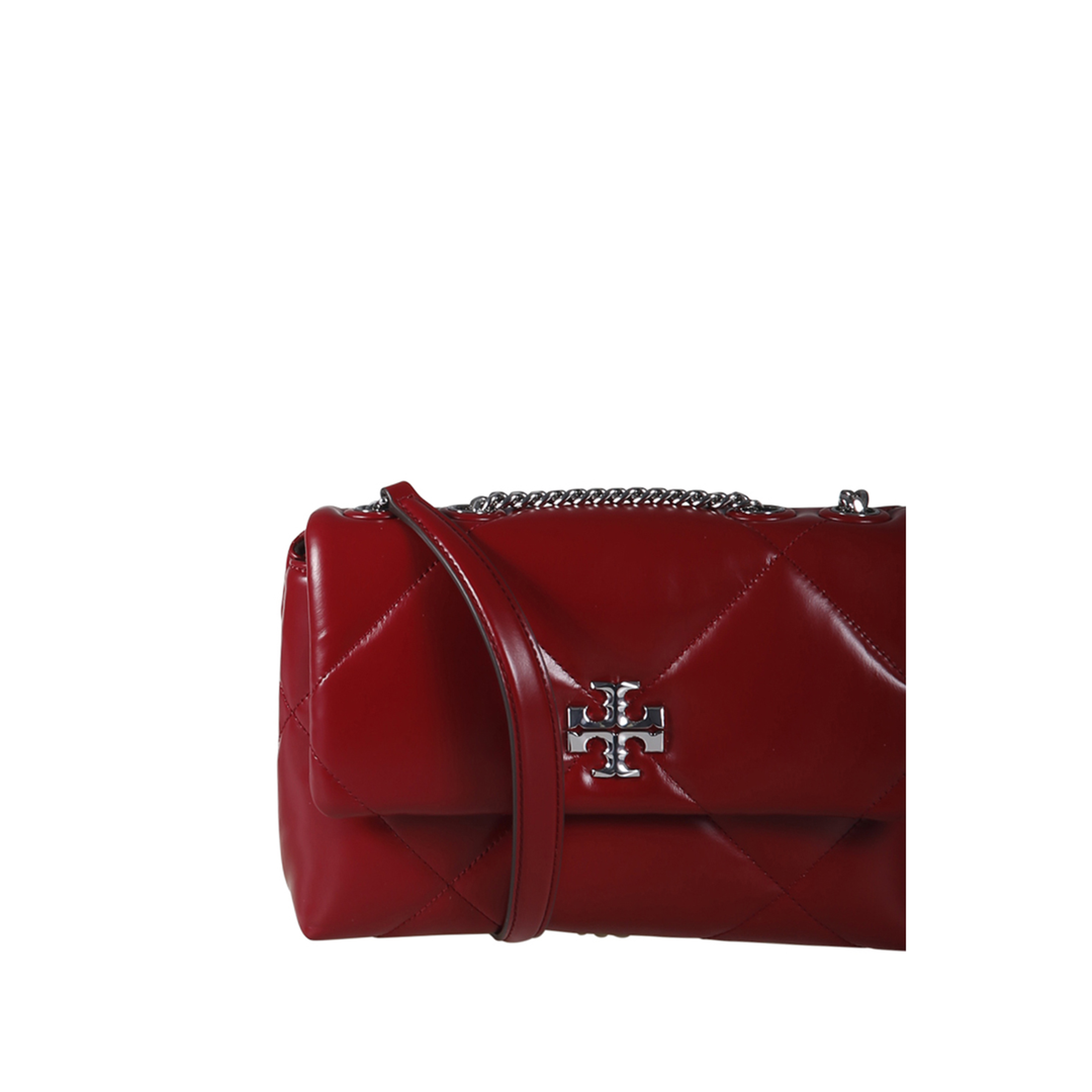 Kira Small Calf Leather Shoulder Bag - Dark Carmine - Image 2