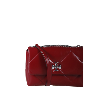 Kira Small Calf Leather Shoulder Bag - Dark Carmine - Image 2