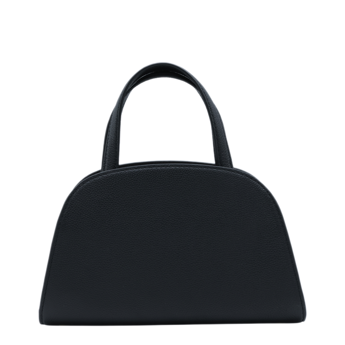 Pebbled Leather Shoulder Bag - Black - Image 5