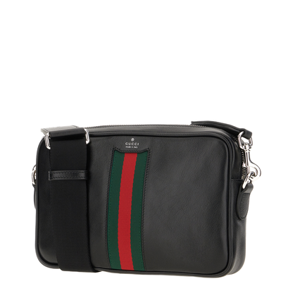 Web Trademark Small Crossbody Bag - Black - Image 2