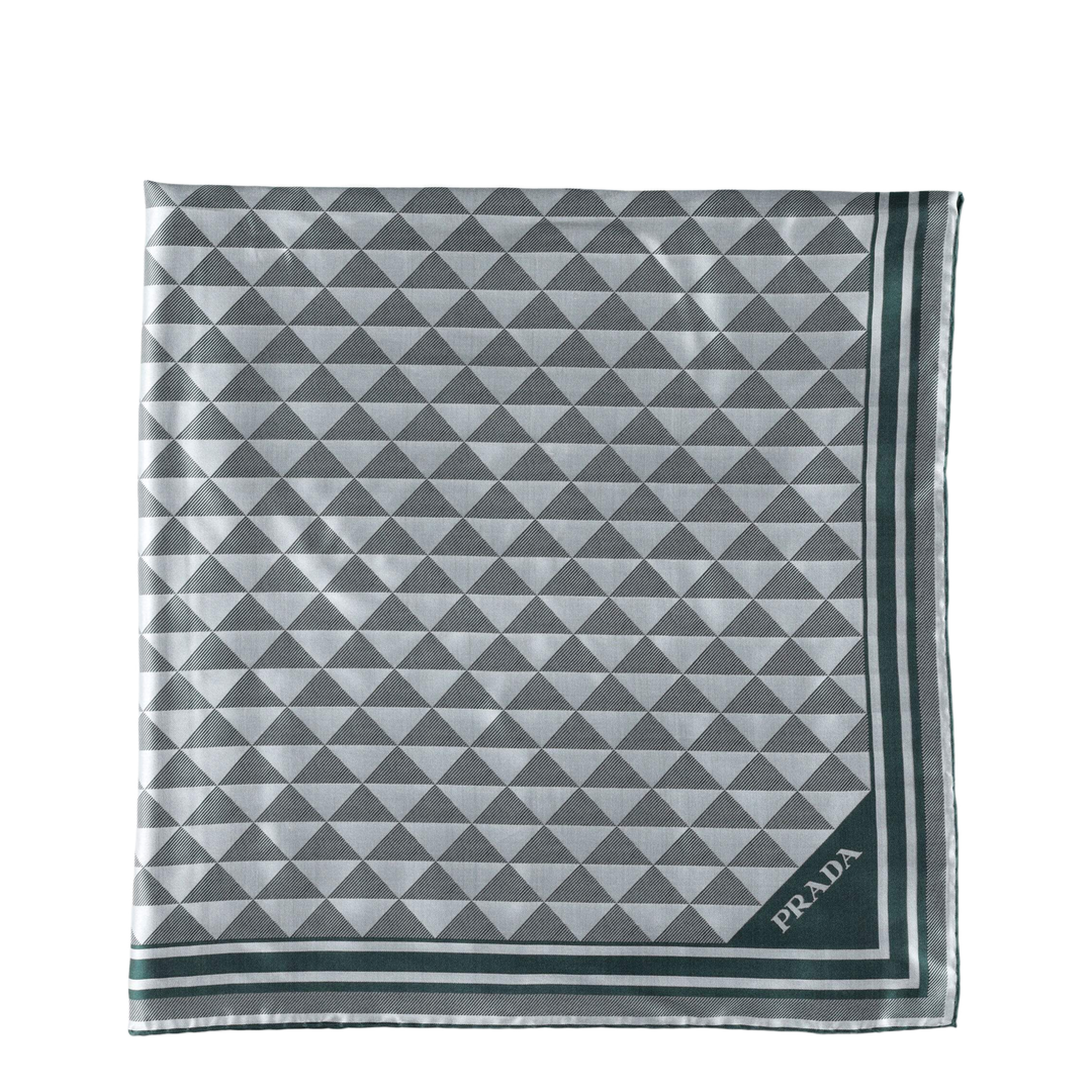 Embroidered Silk Foulard Printed - Image 1