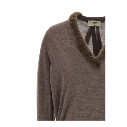 Wool And Silk V-Neck Jumper - Image 4