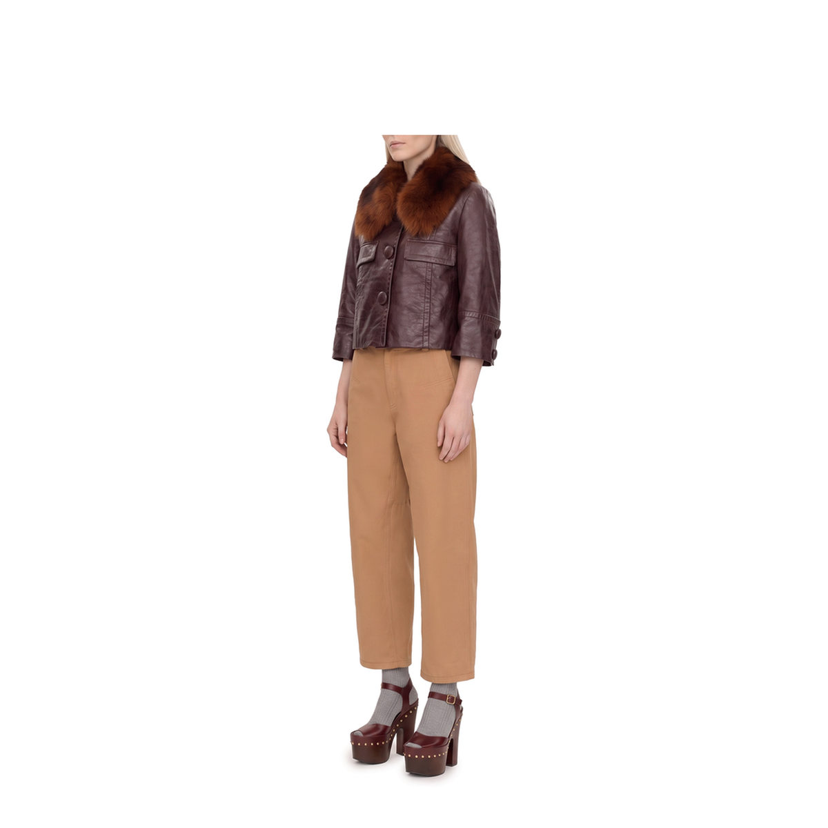 Short Leather Jacket - Image 2