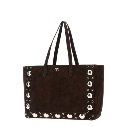 Large Suede Shopping Tote - Image 2