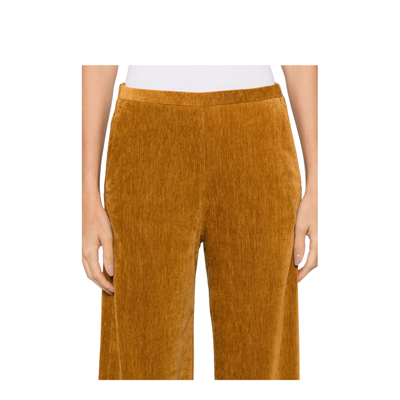 Velvet High-Waisted Trousers - Image 3